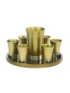 Yair Emanuel Aluminum Kiddush Goblet and Six Cups wi... | Kiddush Cups