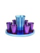 Yair Emanuel Aluminum Kiddush Goblet and Six Cups wi... | Kiddush Cups
