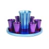 Yair Emanuel Aluminum Kiddush Goblet and Six Cups wi... | Kiddush Cups