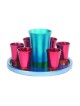 Yair Emanuel Aluminum Kiddush Goblet and Six Cups wi... | Kiddush Cups