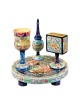 Yair Emanuel Hand Painted 4 Piece Wood Havdalah Set... | Havdalah Sets