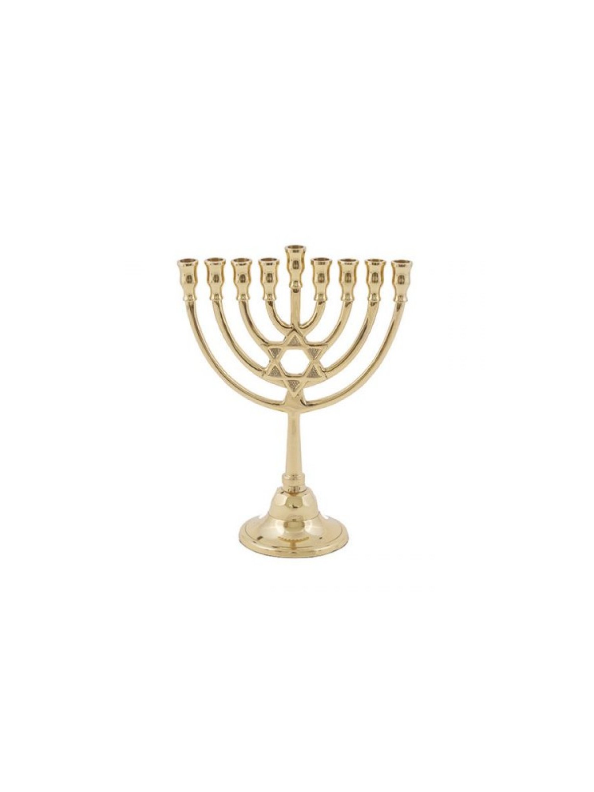 Yair Emanuel Classic Glossy Hanukkah Menorah wit... | Hanukkah Menorah
