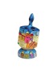 Yair Emanuel Large Hand Painted Wood Dreidel on Stand Co... | Dreidels