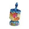 Yair Emanuel Large Hand Painted Wood Dreidel on Stand Co... | Dreidels
