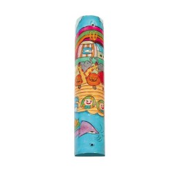 Yair Emanuel Large Hand Painted Wood Mezuzah ... | Mezuzahs by Emanuel