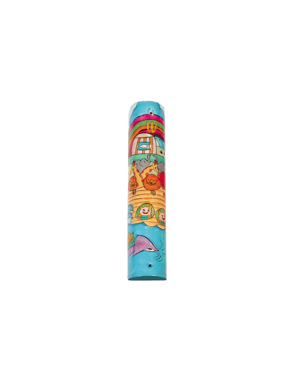 Yair Emanuel Large Hand Painted Wood Mezuzah ... | Mezuzahs by Emanuel
