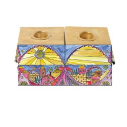 Yair Emanuel Two In One Menorah Shabbat Candlest... | Hanukkah Menorah