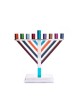 Yair Emanuel Chabad Chanukah Menorah Multicolore... | Hanukkah Menorah