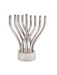 Yair Emanuel Flames Image Chanukah Menorah Silve... | Hanukkah Menorah