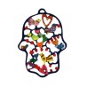 Yair Emanuel Hand painted Colorful Laser Cut Wa... | Hamsas by Emanuel