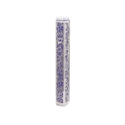 Yair Emanuel Mezuzah Case Cutout Pomegranates... | Mezuzahs by Emanuel