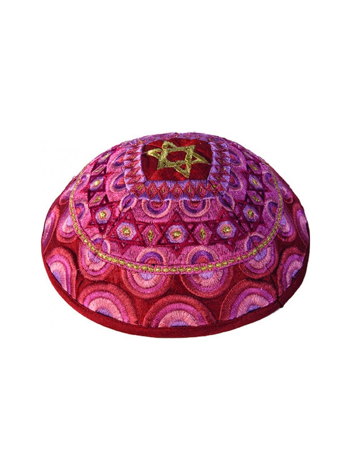 Yair Emanuel Embroidered Kippah Stars of... | Kippot & Hats by Emanuel