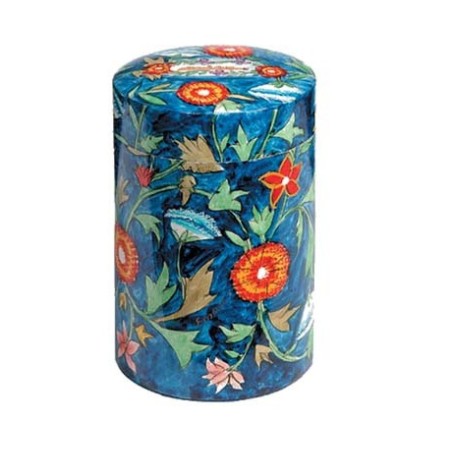 Round Floral Tzedakah Box by Emanuel | Tzedakah boxes