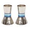 Yair Emanuel Hammered Nickel Cone Candlesticks Small... | Candlesticks
