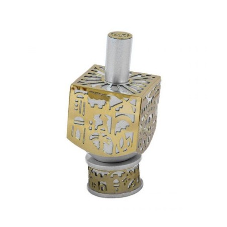 Yair Emanuel Découpe Métallique Dreidel Jerusalem Design Argenté... | Dreidels