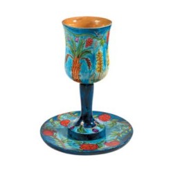 Yair Emanuel Hand Painted Large Wood Kidd... | Jewish Gift from Israel