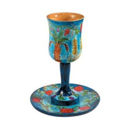 Yair Emanuel Hand Painted Large Wood Kidd... | Jewish Gift from Israel