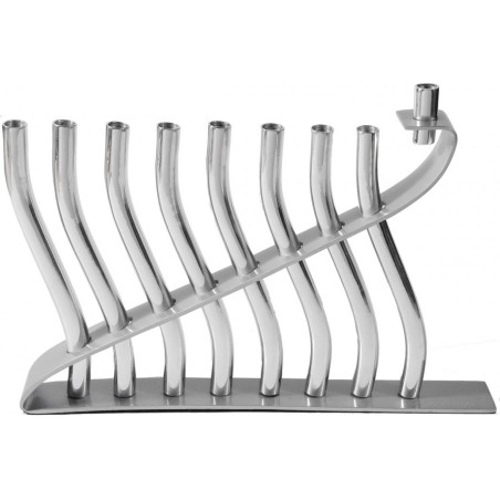 Yair Emanuel Anodized Aluminum Hanukkah Menorah ... | Hanukkah Menorah