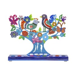 Yair Emanuel Hand Painted Chanukah Menorah Color... | Hanukkah Menorah