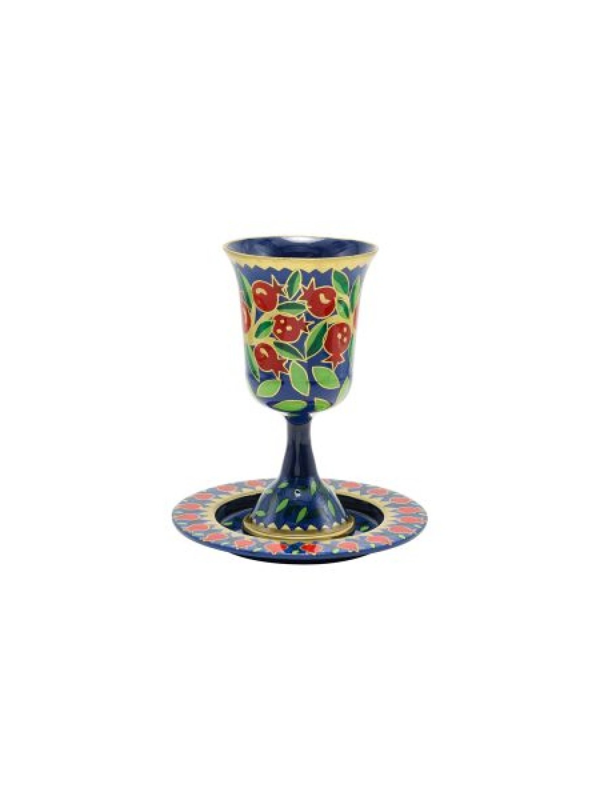 Yair Emanuel Hand Painted Stem Kiddush Cu... | Kiddush Cups by Emanuel