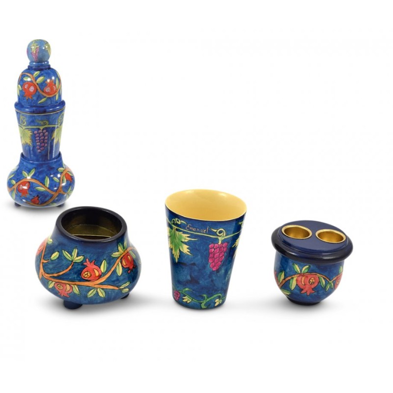 Yair Emanuel Compact Shabbat Candlesticks and Havda... | Havdalah Sets