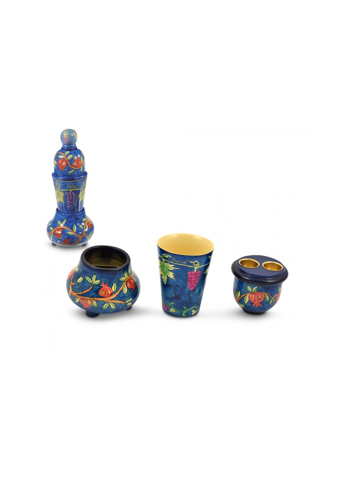 Yair Emanuel Compact Shabbat Candlesticks and Havda... | Havdalah Sets