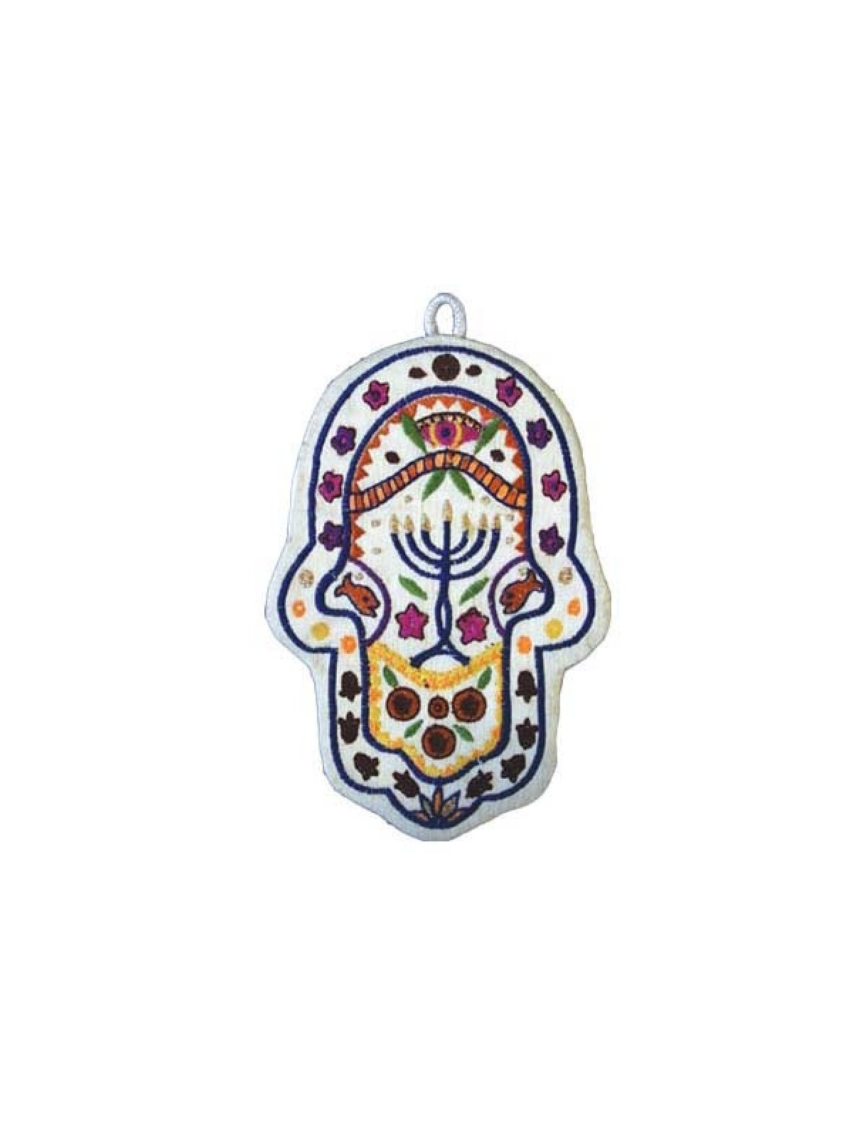 Yair Emanuel Small Hand embroidered Wall Hamsa ... | Hamsas by Emanuel