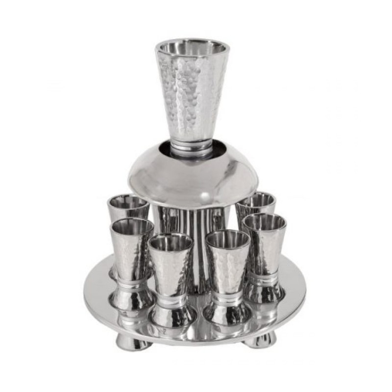Yair Emanuel Hammered Nickel Kiddush Foun... | Kiddush Cups by Emanuel