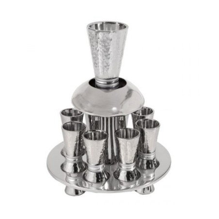 Yair Emanuel Hammered Nickel Kiddush Foun... | Kiddush Cups by Emanuel