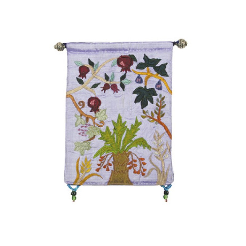 Yair Emanuel Small Colorful Appliqued Si... | Wall Hangings by Emanuel