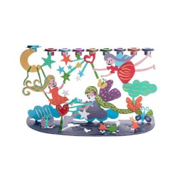 Yair Emanuel Hand Painted Chanukah Menorah Youth... | Hanukkah Menorah