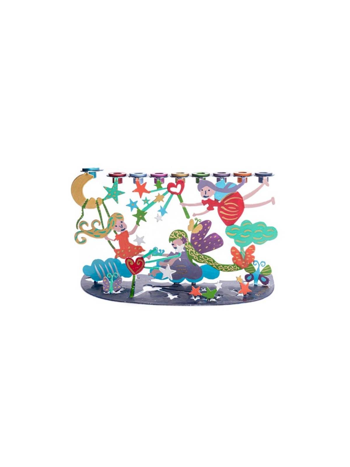 Yair Emanuel Hand Painted Chanukah Menorah Youth... | Hanukkah Menorah