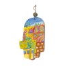 Yair Emanuel Hand Painted Wood Wall Hamsa Gold ... | Hamsas by Emanuel