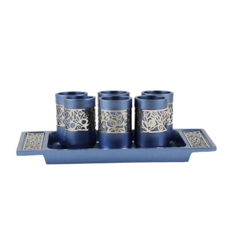 Yair Emanuel Six Pomegranate Decorated Ki... | Kiddush Cups by Emanuel