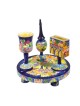 Yair Emanuel Hand Painted 4 Piece Wood Havdalah Set... | Havdalah Sets