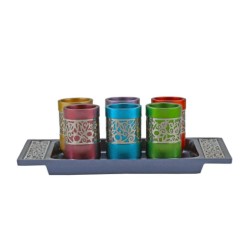Yair Emanuel Six Pomegranate Decorated Ki... | Kiddush Cups by Emanuel