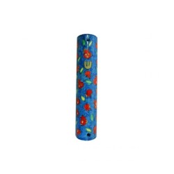 Yair Emanuel Small Hand Painted Wood Mezuzah ... | Mezuzahs by Emanuel