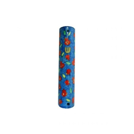 Yair Emanuel Small Hand Painted Wood Mezuzah ... | Mezuzahs by Emanuel
