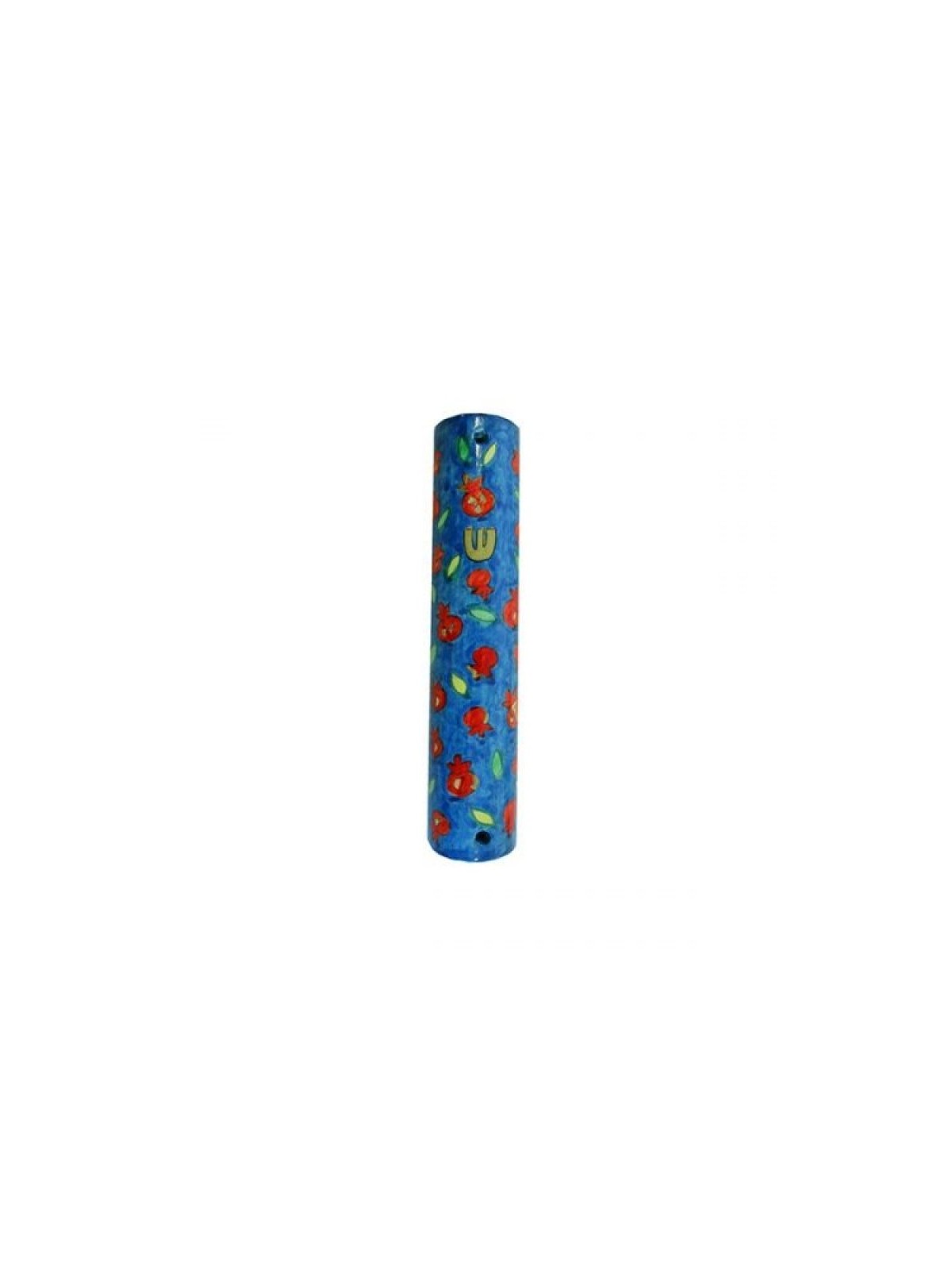 Yair Emanuel Small Hand Painted Wood Mezuzah ... | Mezuzahs by Emanuel