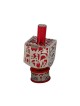 Yair Emanuel Metal Cutout Dreidel Jerusalem Design Red | Dreidels