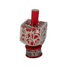 Yair Emanuel Metal Cutout Dreidel Jerusalem Design Red | Dreidels