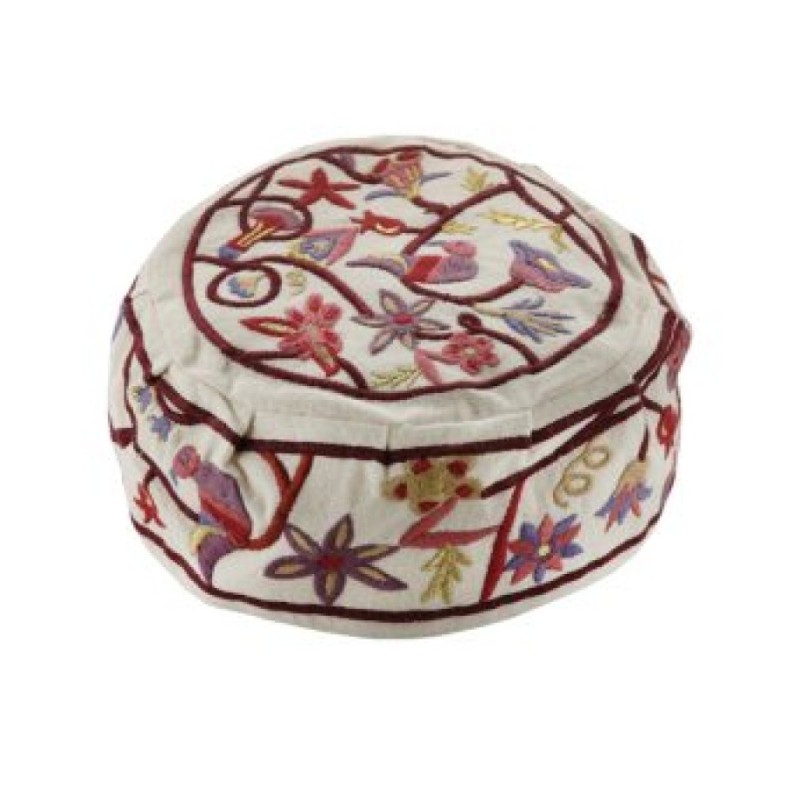 Yair Emanuel Embroidered Bucharian Hat K... | Kippot & Hats by Emanuel