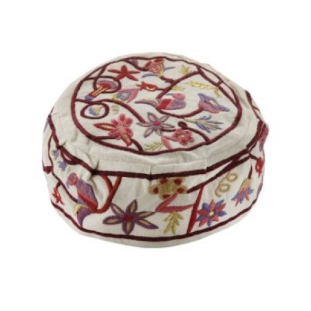 Yair Emanuel Embroidered Bucharian Hat K... | Kippot & Hats by Emanuel