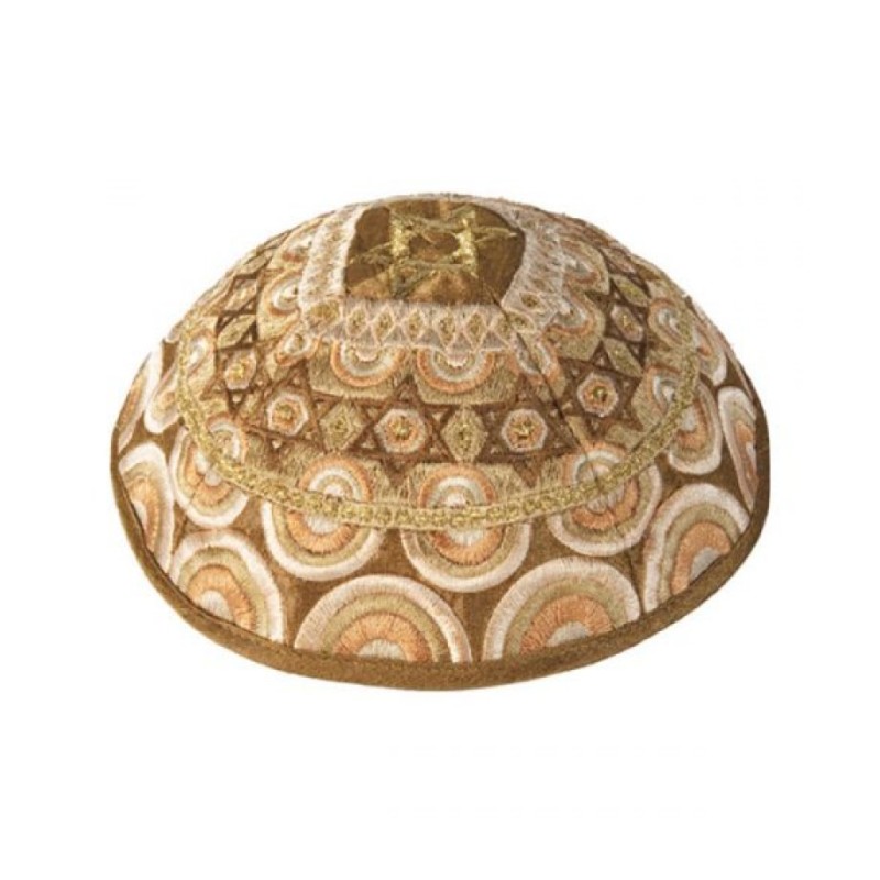 Yair Emanuel Embroidered Kippah Stars of... | Kippot & Hats by Emanuel