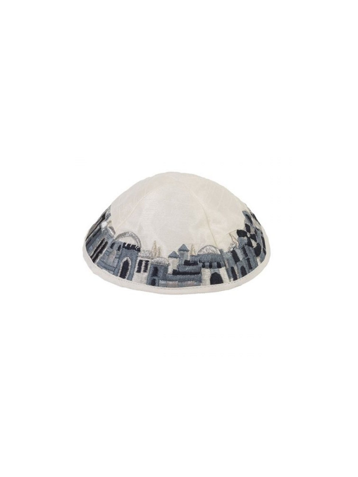 Yair Emanuel Kippah Embroidered Black an... | Kippot & Hats by Emanuel