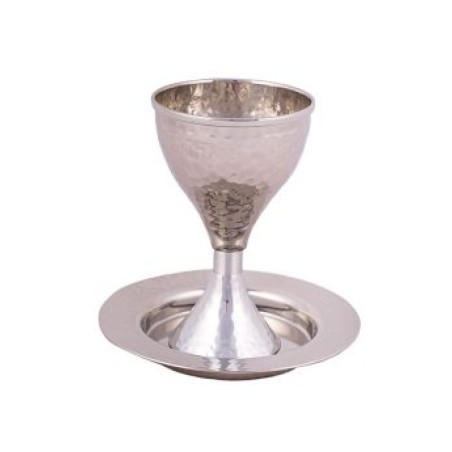 Yair Emanuel Contemporary Hammered Metal ... | Kiddush Cups by Emanuel
