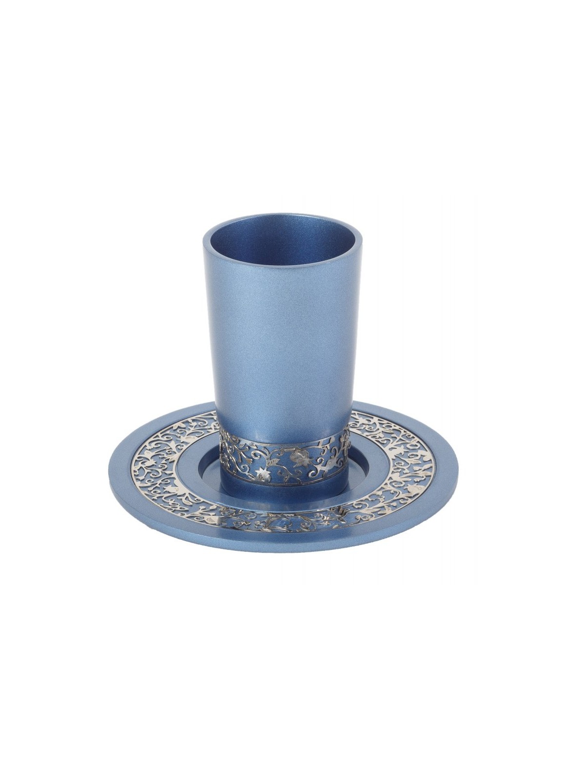 Yair Emanuel Aluminum Kiddush Cup and Pla... | Kiddush Cups by Emanuel