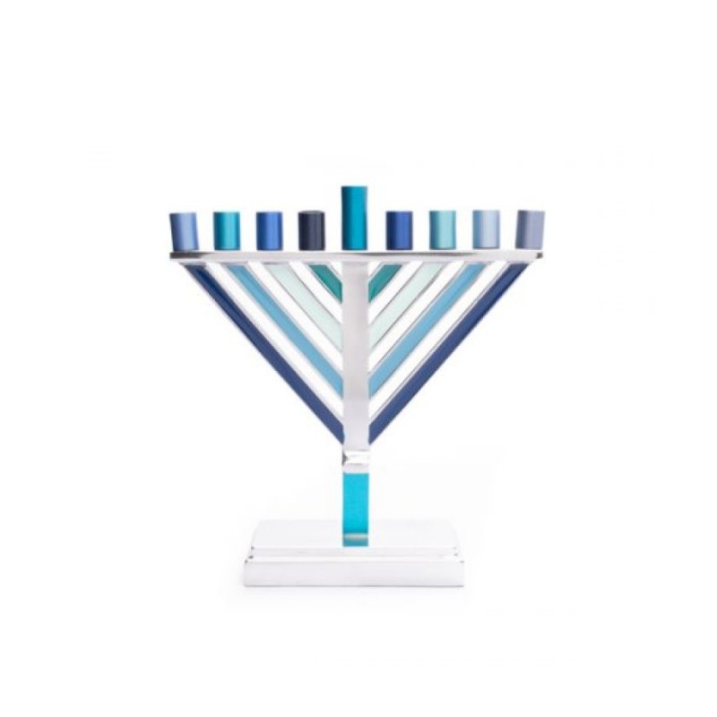 Yair Emanuel Chabad Chanukah Menorah Shades of B... | Hanukkah Menorah