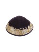 Yair Emanuel Black Velvet Kippah Embroid... | Kippot & Hats by Emanuel