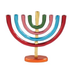 Yair Emanuel Anodized Aluminum Classic Arch Hanu... | Hanukkah Menorah